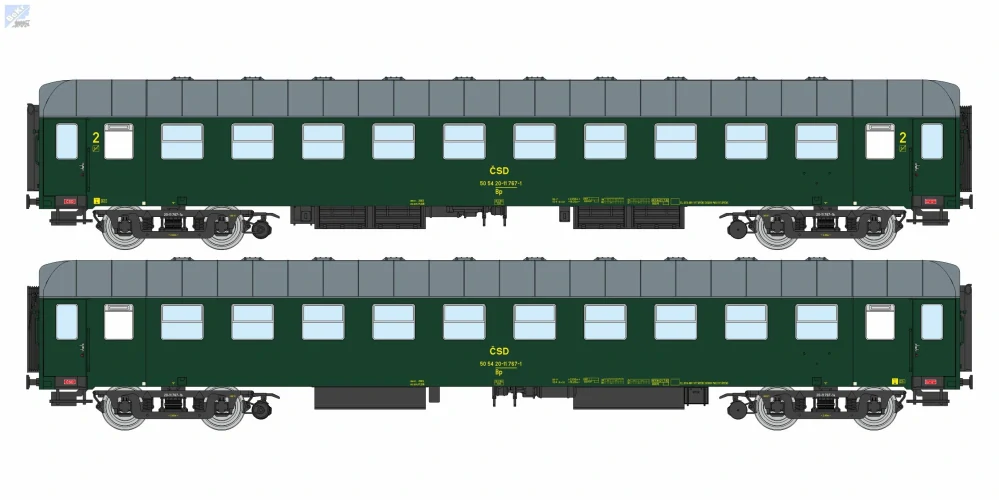 Igra model 97110069 Osobní 4-osý vůz 2. tř., Bp, 4dv., Zdice 2 ČSD