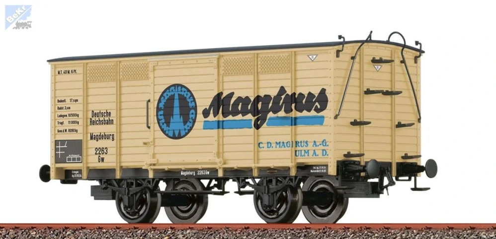 Brawa 48048 Uzavřený 2-osý vůz Gw "Magirus" DRG