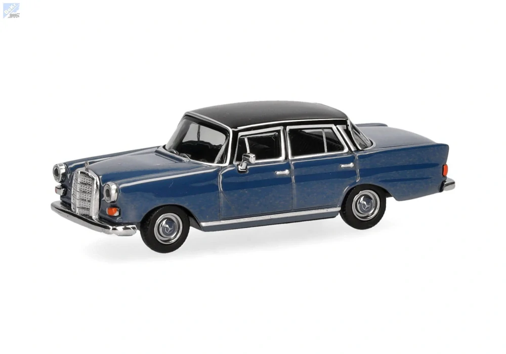 Herpa 430739-004 Mercedes-Benz 200 Heckflosse, modrá/černá