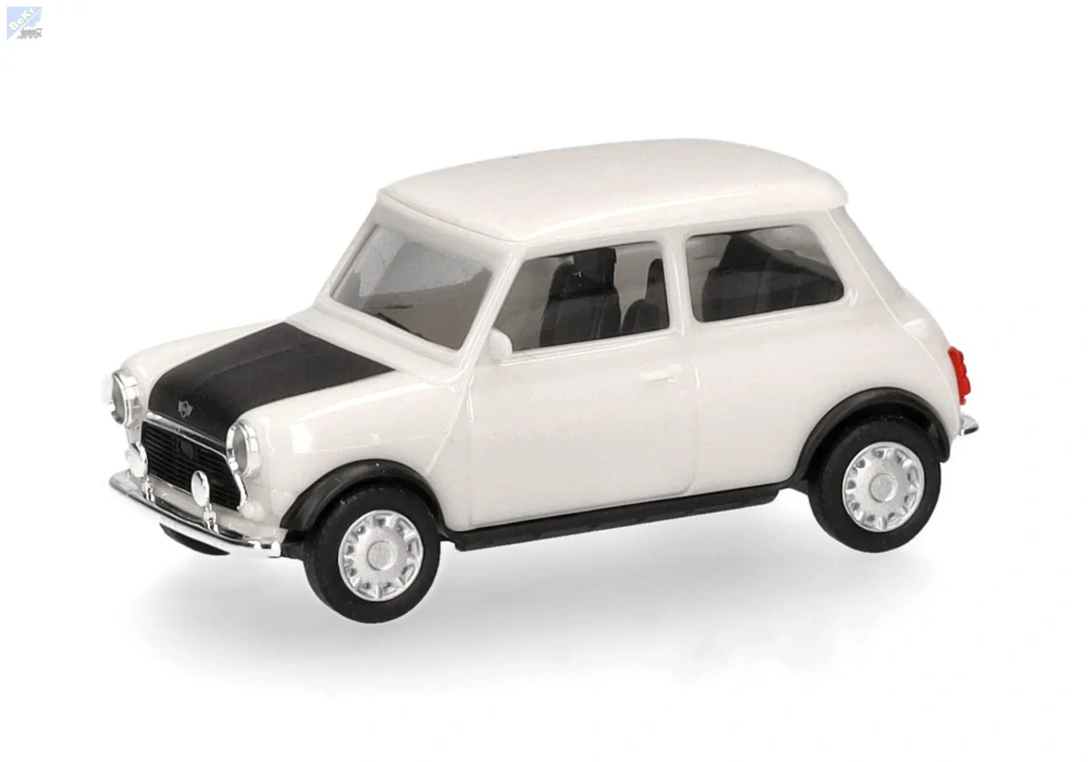 Herpa 421140-002 Mini Cooper Mayfair (s pravostranným řízením), stará anglická bílá