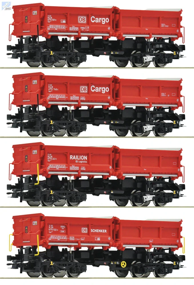 Roco 6600202 Set čtyř výsypných 4-osých vozů Fans DB Cargo