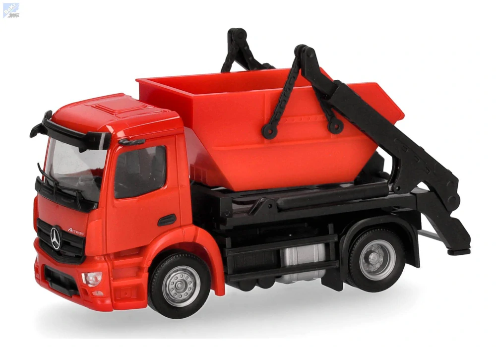 Herpa 013994 Herpa MiniKit: Kontejnerový nosič Mercedes-Benz Actros S AK12, červený 1ks, stavebnice