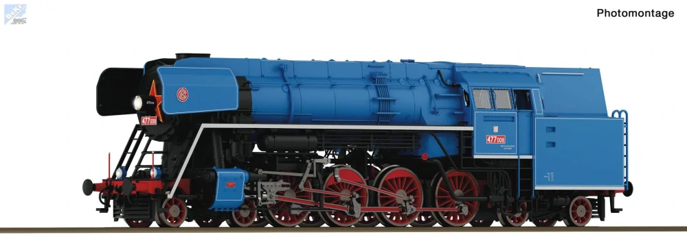 Roco 7100033 Parní lokomotiva řady 477.008 Papoušek ČSD analog