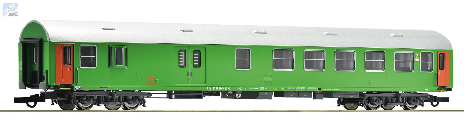 Roco 6200233 Osobní 4-osý vůz 2. tř. BDs Y/B-70 se služebním oddílem ZSSK