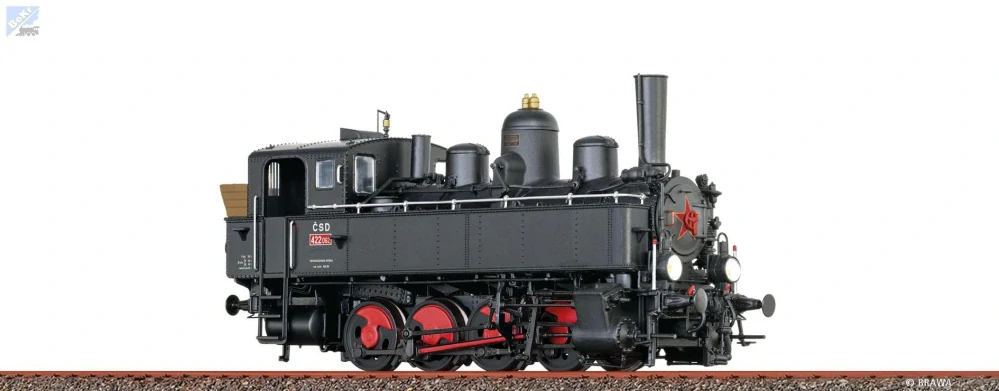 Brawa 40649 Parní lokomotiva 422.062 ČSD, model z kovu se zvukem