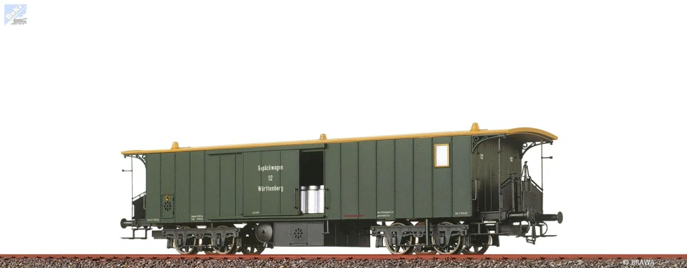 Brawa 45720 Zavazadlový 4-osý vůz GEP K.W.Sts.B.