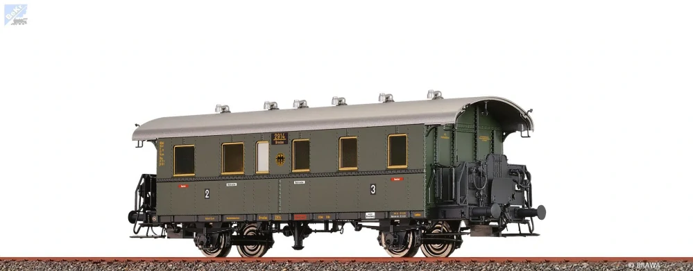 Brawa 45827 Osobní 2-osý vůz 2./ 3. tř.  Bciel-24 DRG