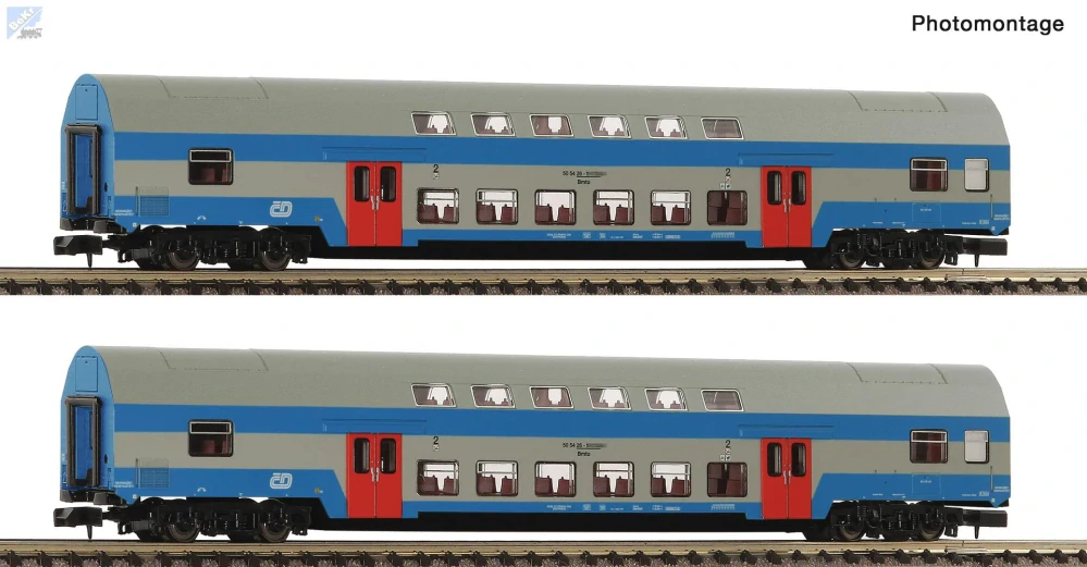 Roco 6260093 Set dvou patrových 4-osých vozů Bmto ČD