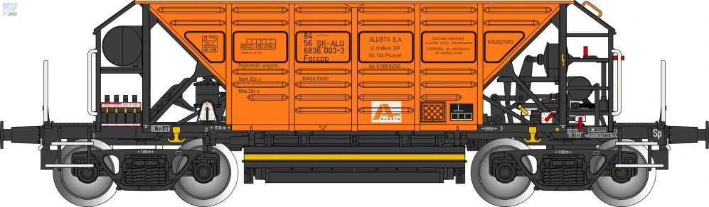 Albert Modell 683030 Výsypný 4-osý vůz Faccpp SK - ALU