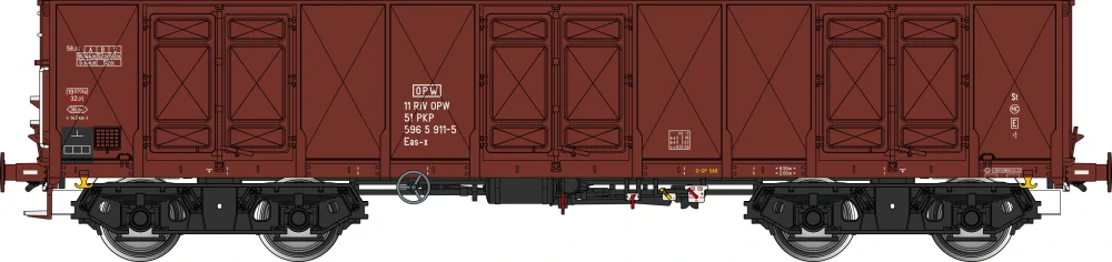 Albert Modell 596014 Vysokostěnný 4-osý vůz Eas-x PKP