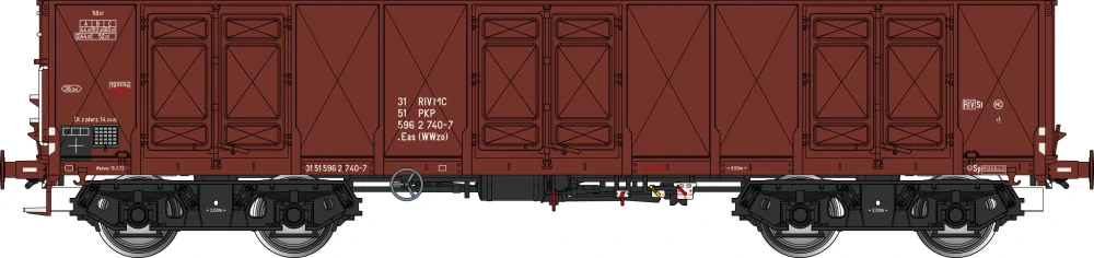 Albert Modell 596016 Vysokostěnný 4-osý vůz Eas (WWzo) PKP