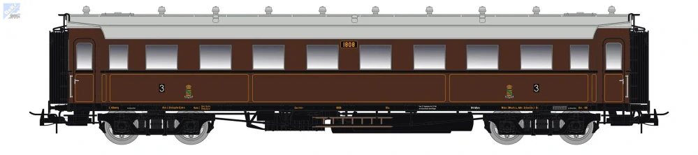Saxonia Modellbau 87176 Osobní 4-osý vůz 3. tř. C4Ü Sa 07 K.Sächs.Sts.E.B. s osvětlením