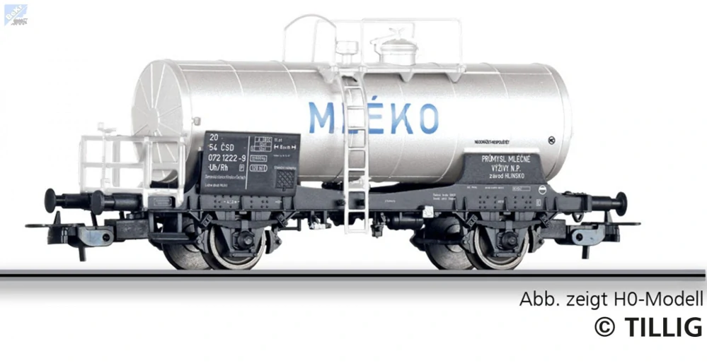 Tillig 95362 Cisterna 2-osá Uh/Rh „Mleko“ ČSD