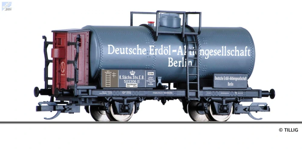 Tillig 95878 Cisterna 2-osá „Deutsche Erdöl-Aktiengesellschaft“ K.Sächs.Sts.EB