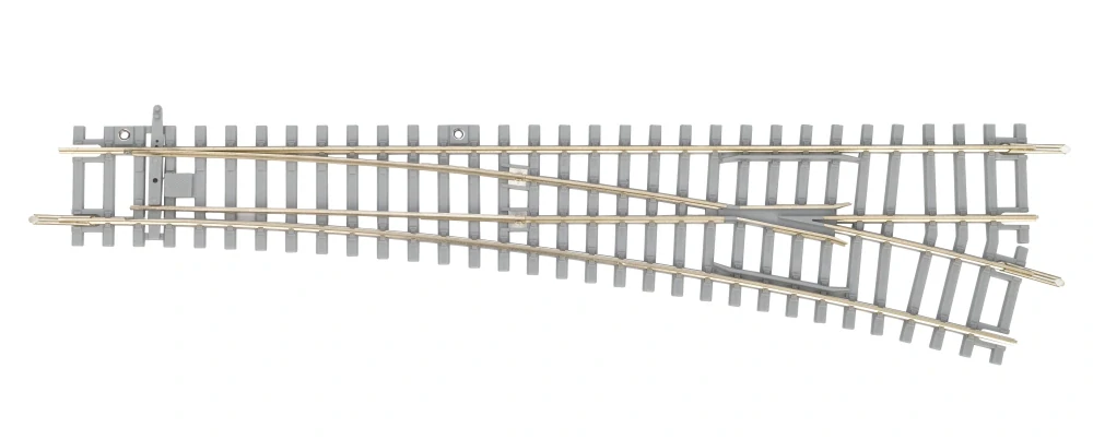 Piko 55171 A-Gleis rovná výhybka na betonových pražcích pravá 15°, délka 239 mm, R9-908 mm