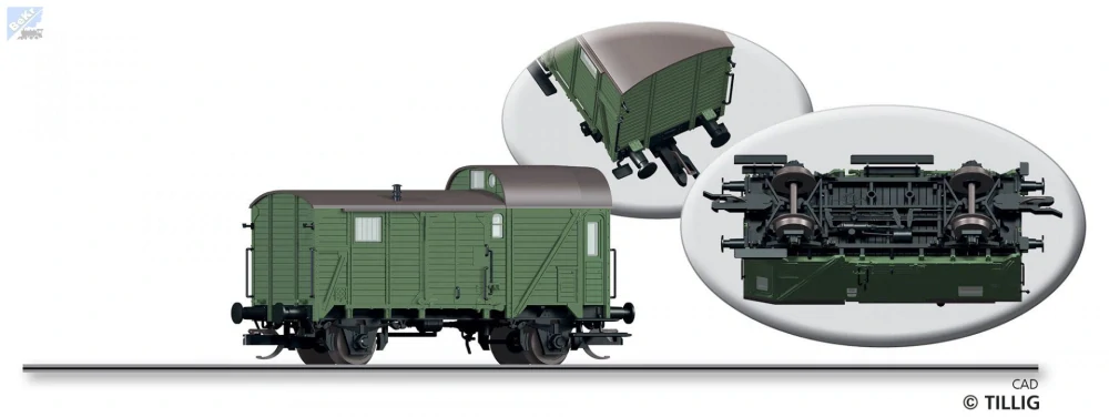 Tillig 95903 Zavazadlový, služební 2-osý vůz Pwg pr-14 DR