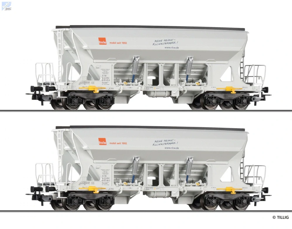 Tillig 70086 Set dvou výsypných 4-osých vozů Fa ccns HVLE, CZ - HVLE