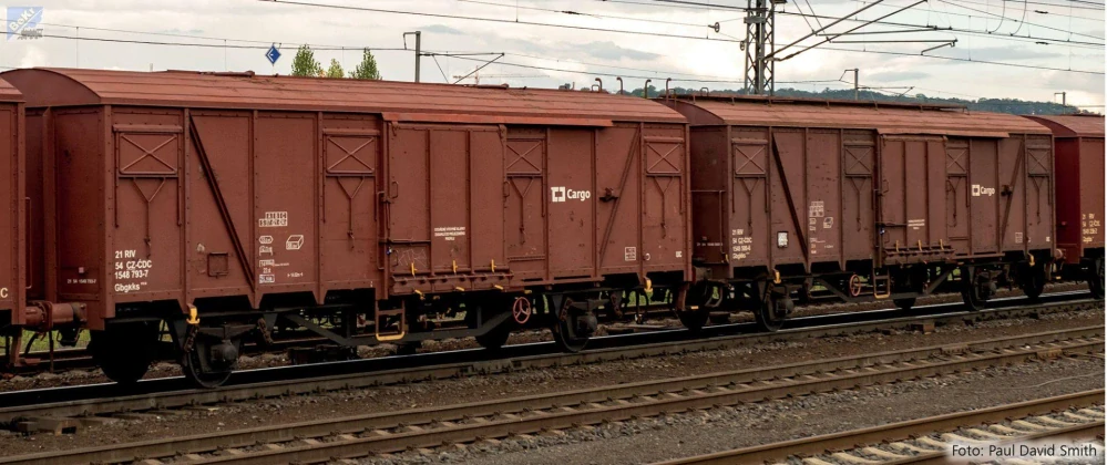 Tillig 70100 Set dvou uzavřených 2-osých vozů Gbgkks 112.0 ČD Cargo