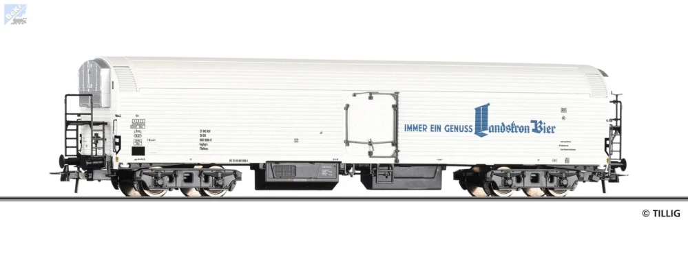 Tillig 77083 Chladírenský 4-osý vůz Iaghqrs/TTehkos Maschinenkühlwagen „Landskron Brau-Manufaktur Görlitz“ DR