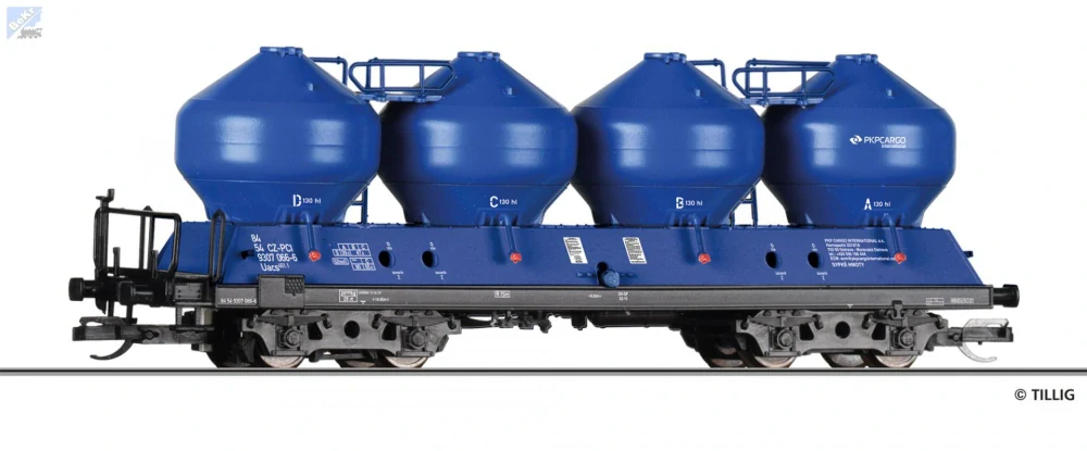 Tillig 15864 Nádobový 4-osý vůz Uacs PKP Cargo International
