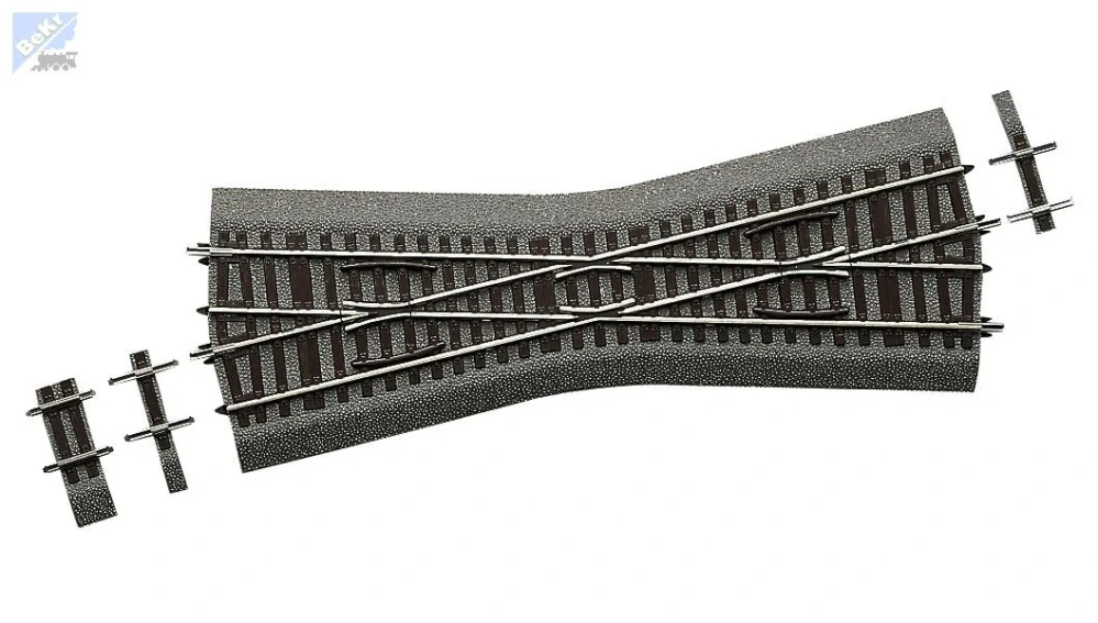 Roco 42596 K15 ROCO LINE dřevěné pražce s podložím, křížení, délka 230mm, úhel křížení 15°
