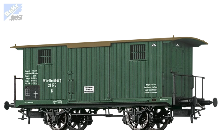 Brawa 47732 Uzavřený 2-osý vůz Gi "Speciální vůz pro hasičské zboží" K.W.St.E.