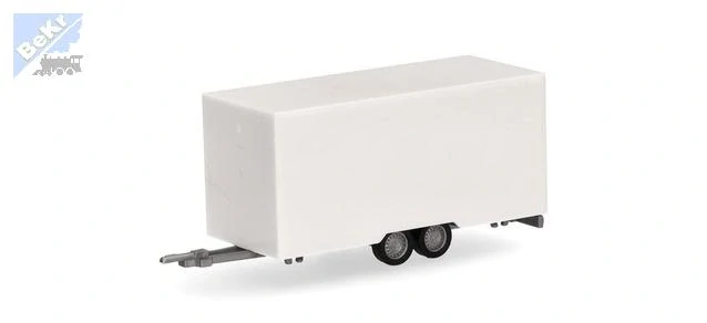 Herpa 054249 Skříňový přívěs pro auta/dodávky, 4,7m, bílý