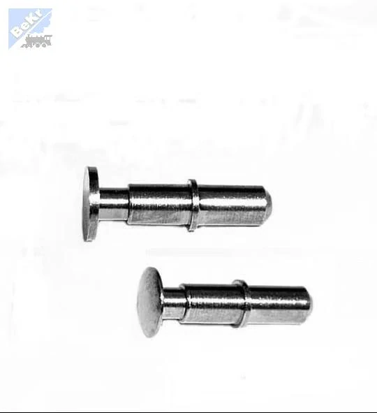 Nárazník 1003 Nárazník vozový, kovový soustružený kulatý, průměr talíře 3,5mm, stopka průměr 2,0mm, 2ks/bal., (1x vypouklý + 1x rovný)