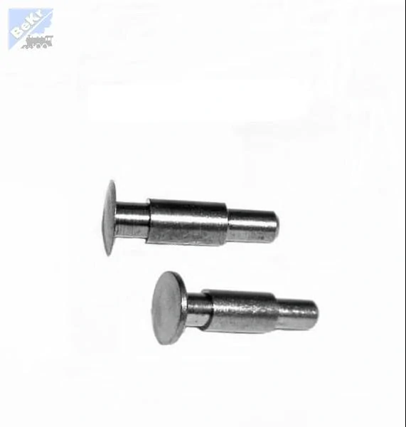Nárazník 1005 Nárazník vozový, kovový soustružený kulatý, průměr talíře 3,5mm, stopka průměr 1,5mm, 2ks/bal., (1x vypouklý + 1x rovný)