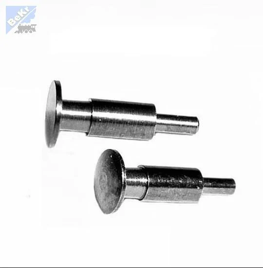 Nárazník 1002 Nárazník vozový, kovový soustružený kulatý, průměr talíře 3,5mm, stopka průměr 1,0mm, 2ks/bal., (1x vypouklý + 1x rovný)