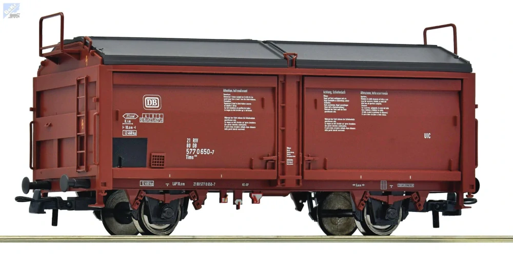 Roco 6600264 Uzavřený 2-osý vůz Tims s posuvnou střechou/posuvnou stěnou DB