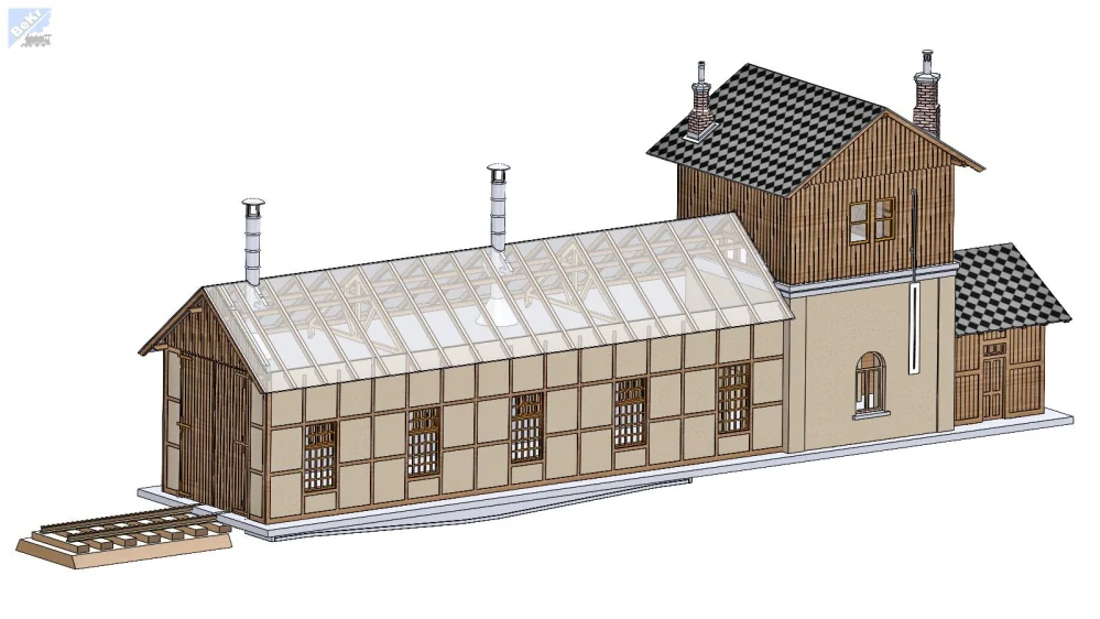 Igra model 260003 Výtopna Malá Morávka, jedno stání stavebnice Laser Cut 
