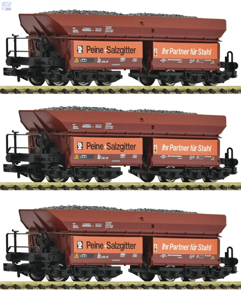 Fleischmann 6660150 Set tří výsypných 6-osých vozů Peine+Salzgitter“ DB