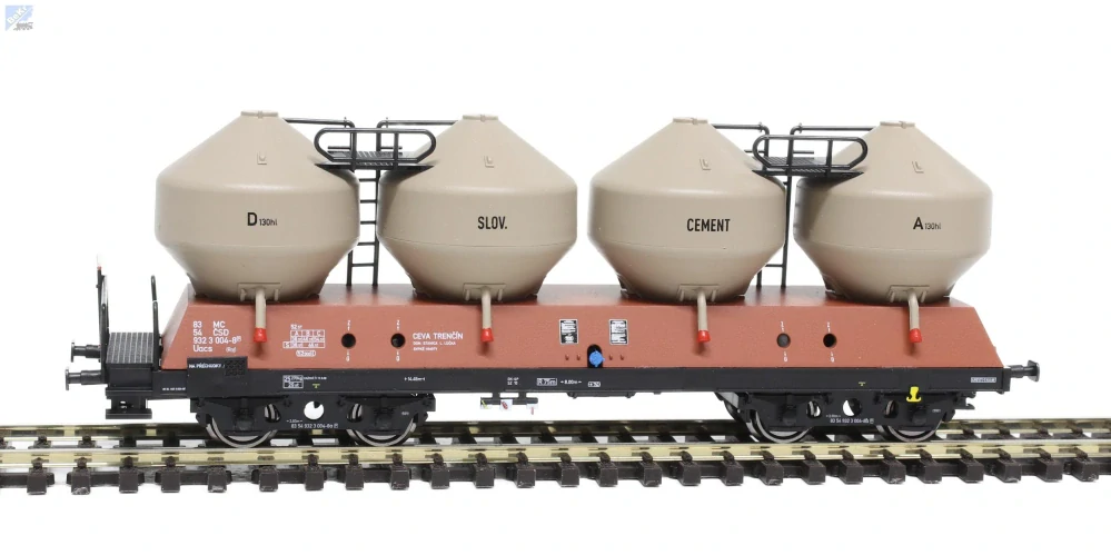 Igra model 96400010 Nádobový 4-osý vůz Uacs (Raj) ČSD Slov. cement CEVA TRENČÍN