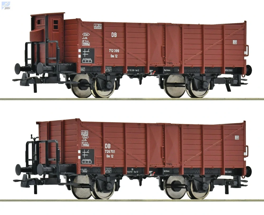 Roco 6600267 Set dvou otevřených 2-osých vozů Om DB !!! AKCE !!!