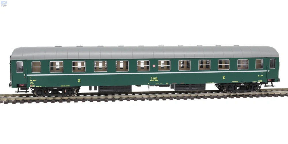 Igra model 97110065 Lehátkový 4-osý vůz 2. tř., Bac, Pražská dráha, Depo-Praha ČSD se státním znakem