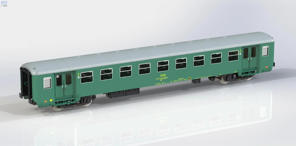 Igra model 97110072 Osobní 4-osý vůz 2. tř., By, 8dv., Depo-Zvolen ČSD