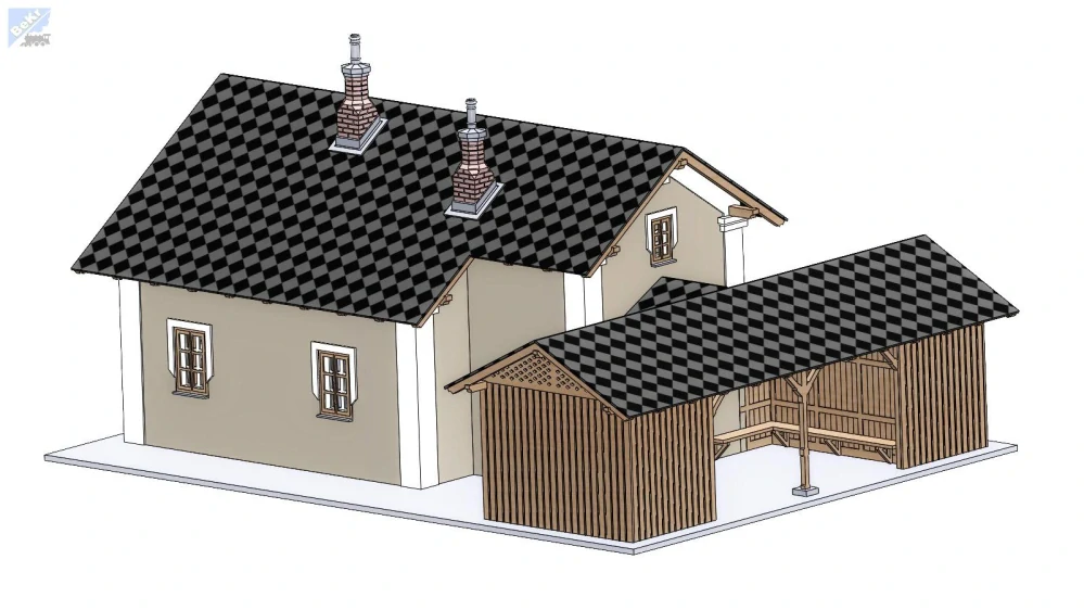 Igra model 260005 Strážní domek s čekárnou, stavebnice Laser Cut