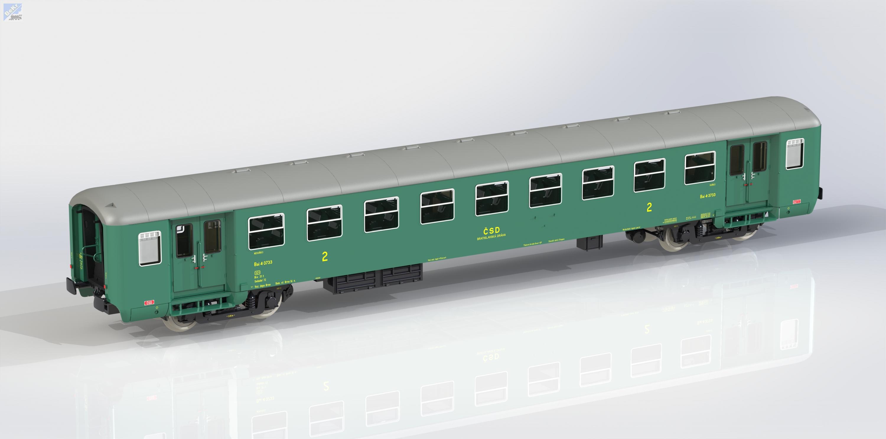 Igra model 97110071 Osobní 4-osý vůz 2. tř., Bai, 8dv., Depo-Brno ČSD BRATISLAVSKÁ DRÁHA
