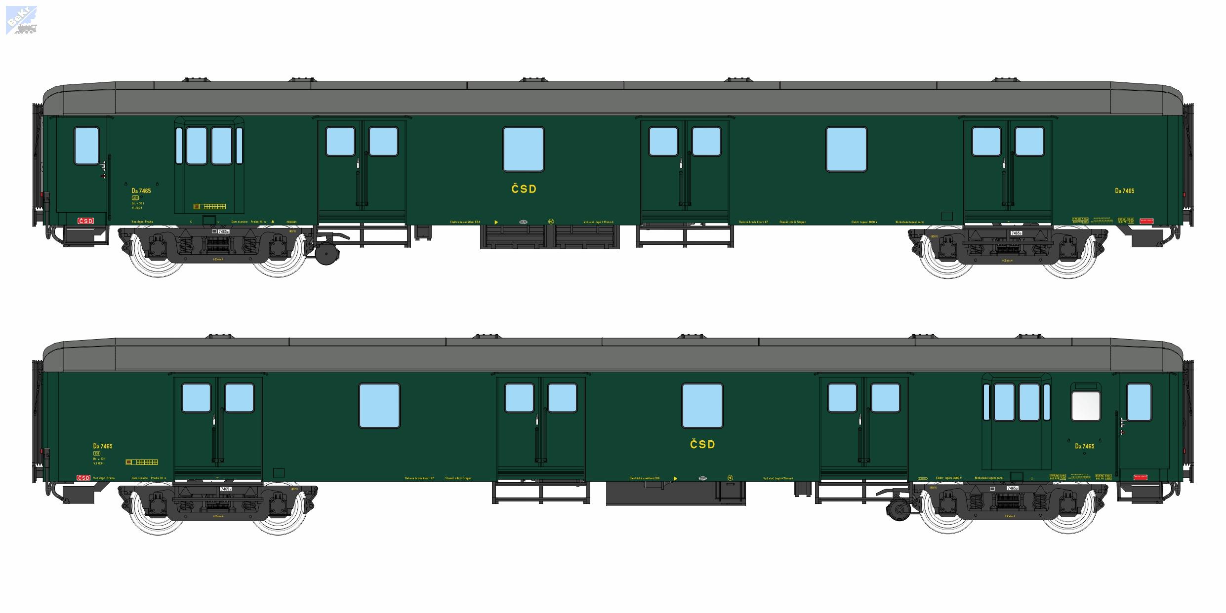 Igra model 97210019 Služební 4-osý vůz Da Praha ČSD