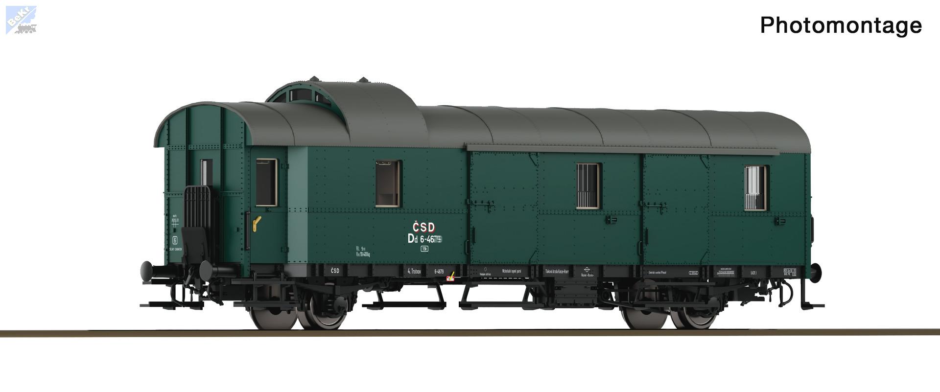 Roco 6280077 Zavazadlový, služební 2-osý vůz Dd ČSD