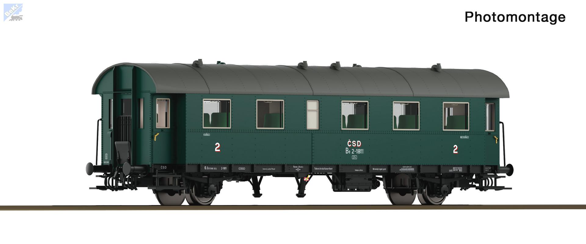 Roco 6280073 Osobní 2-osý vůz 2. tř., Be ČSD