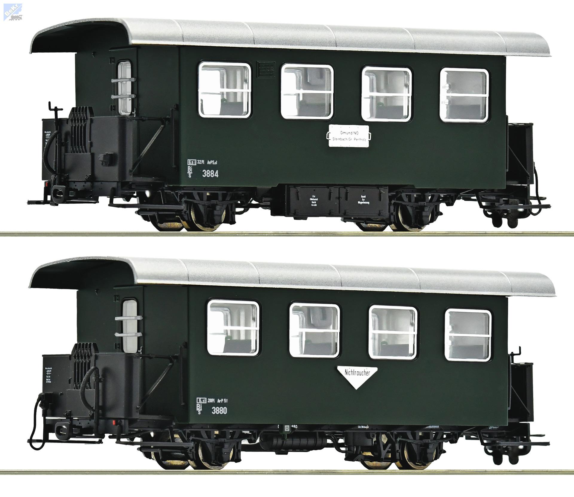 Roco 6240005 Set dvou osobních 2-osých vozů 2./tř. Bi/s ÖBB