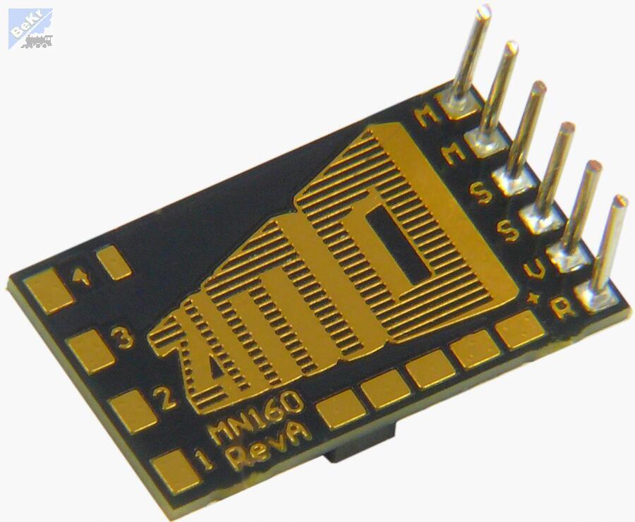 Zimo Elektronik MN160L lokomotivní dekodér s NEM651 (6-pin), úhel 90°