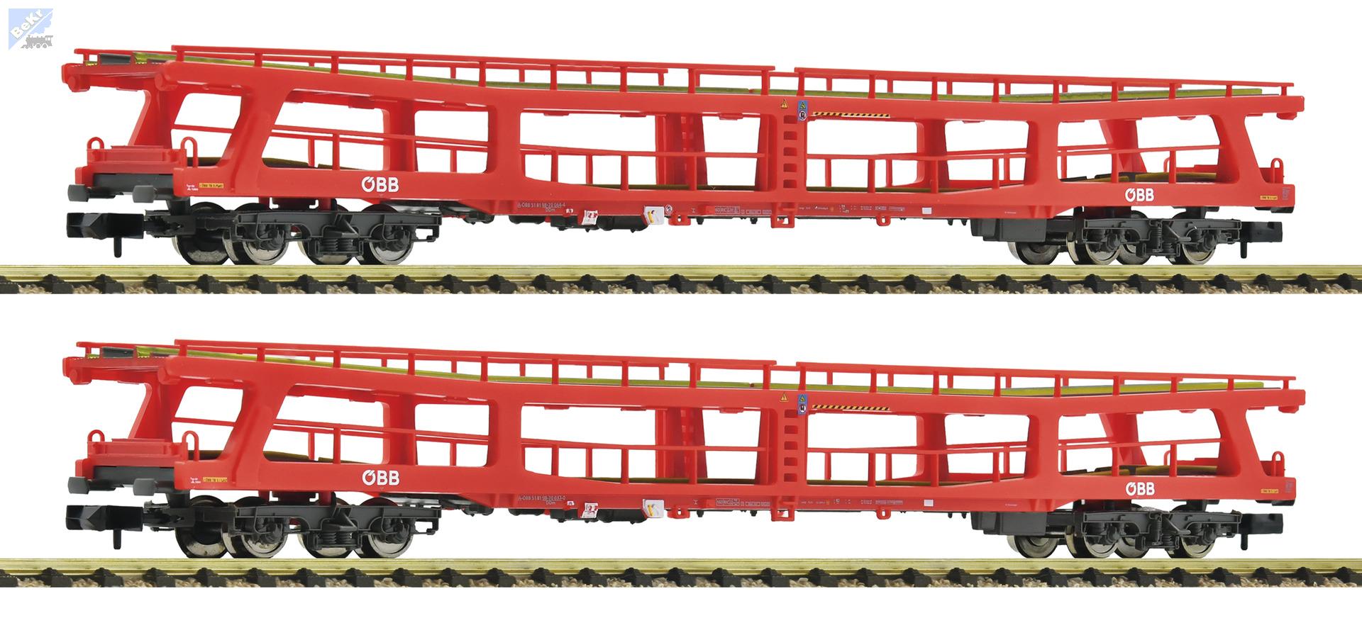 Fleischmann 6260049 Set dvou 4-osých vozů DDm na přepravu osobních automobilů ÖBB