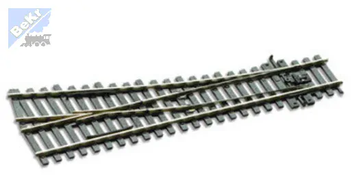 Peco SL-E191 Rovná výhybka pravá 12°, R 610 mm, délka 185 mm, vodivá srdcovka