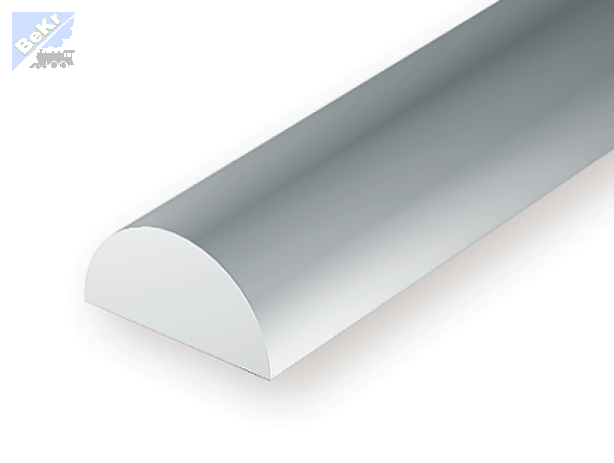 Evergreen 243 Tyč půlkruhového průřezu průměr 2.5mm, délka 350mm/3ks, polystyren-PS