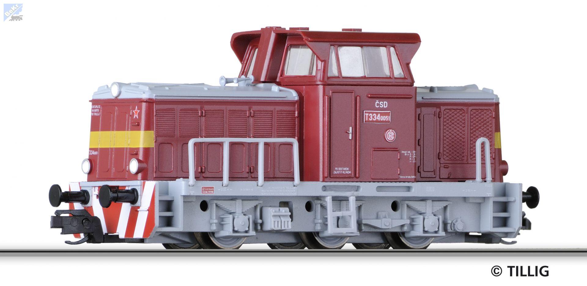 Tillig 502588 Dieselová lokomotiva T 334 0051 ČSD Rosnička