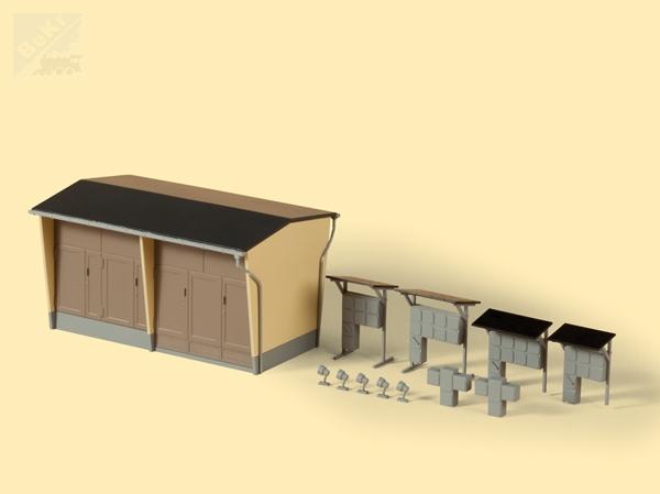 Auhagen 11427 Trafostanice s příslušenstvím stavebnice 73 x 33 x 42 mm