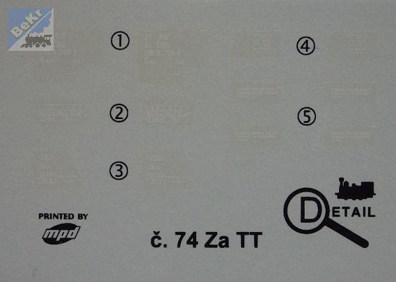 Detail 3074 Obtisk na vůz Gags/Za ČSD